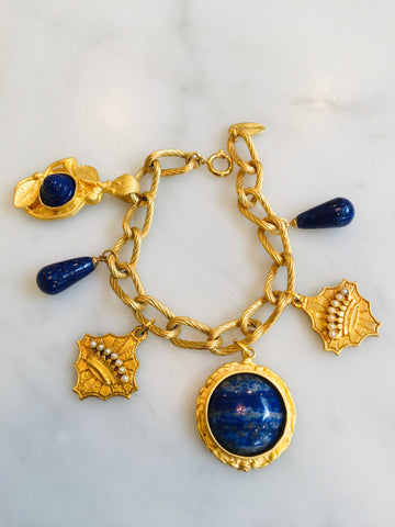 Lapis Charm Bracelet