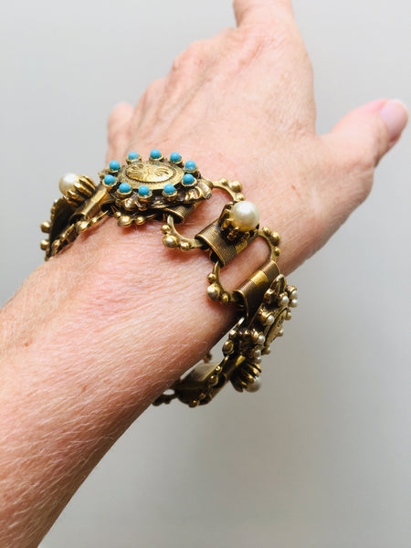 Pearl and Turquoise Bracelet