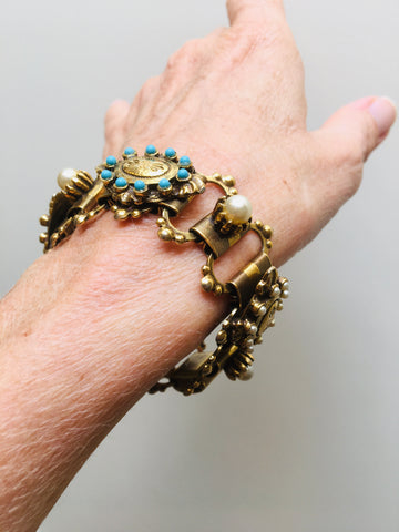 Pearl and Turquoise Bracelet