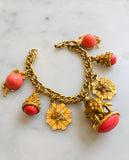 Coral Charm Bracelet