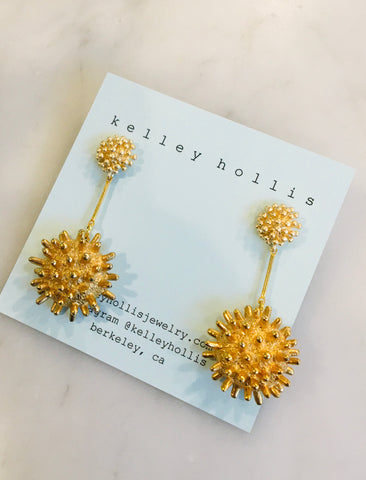 Atomic Gold Starburst Earrings