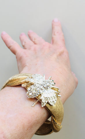 Bee and Leaves Cuff