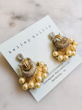 Deco Pearl Wave Earrings