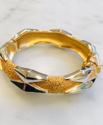Bold Mixed Metal Cuff