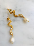 Snake Pearl Earrings