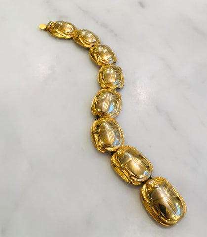 Gold Scarab Bracelet