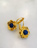 Byzantine Lapis Flower Earrings