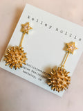 Atomic Gold Starburst Earrings