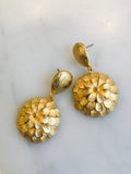 Gold Mum Earrings