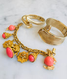 Coral Charm Bracelet