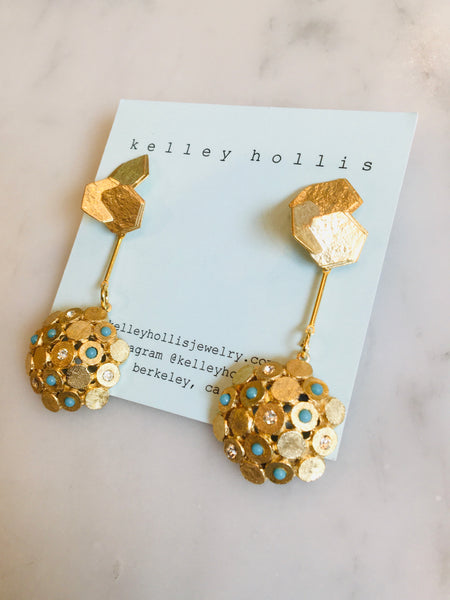 Turquoise Brutalist Earrings