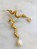 Snake Pearl Earrings