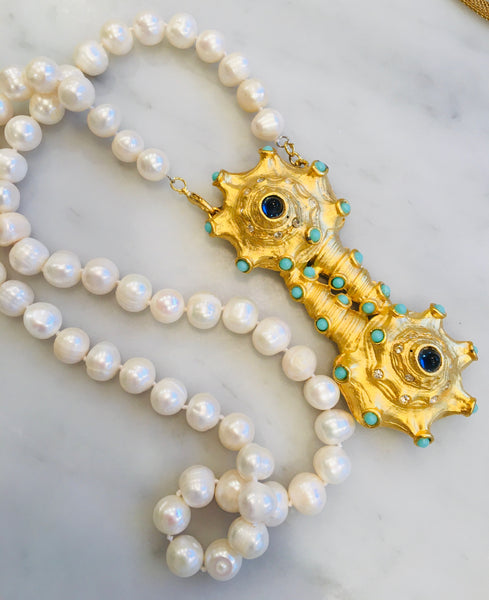 Baroque Pearls and Turquoise