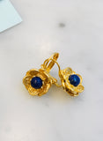 Byzantine Lapis Flower Earrings