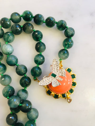 Jade and Coral Butterfly