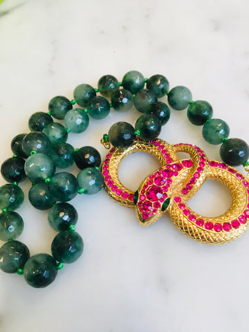 Fuschia and Jade Snake