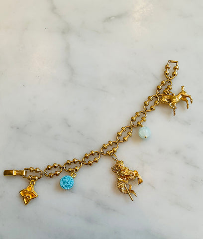 Aquamarine Charm Bracelet