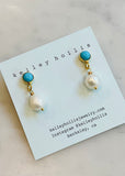 Turquoise and pearl Drops
