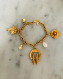 Pearl Birds and Flowers Charm Bracelet