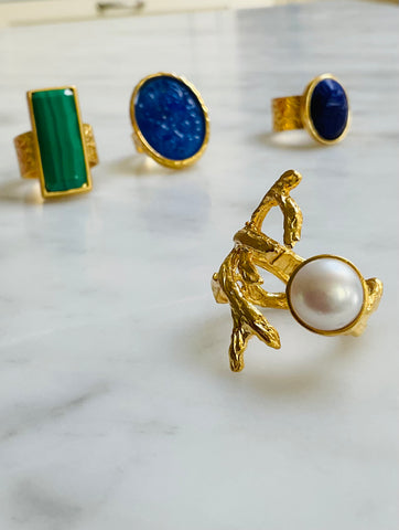 Pearl Coral Branch Ring