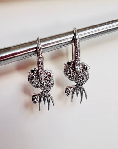 Bird Earrings in Sterling