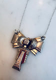 Sterling Art Deco Articulated Bar Necklace