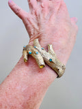 Coral Branch Cuff with Turquoise