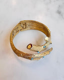 Coral Branch Cuff with Turquoise
