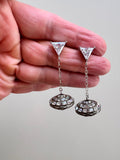 Sterling Mod Pop Earrings