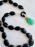 Art Deco Jade and Onyx Pendant