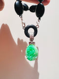 Art Deco Jade and Onyx Pendant