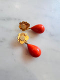 Coral Drop Earrings
