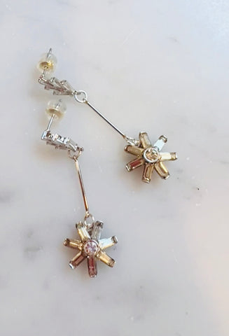 Atomic Silver Starburst Earrings