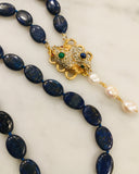 Lapis Snake with Pearls