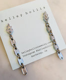Etched Articulated Sterling Drops