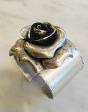 Bold Rose Cuff Silver